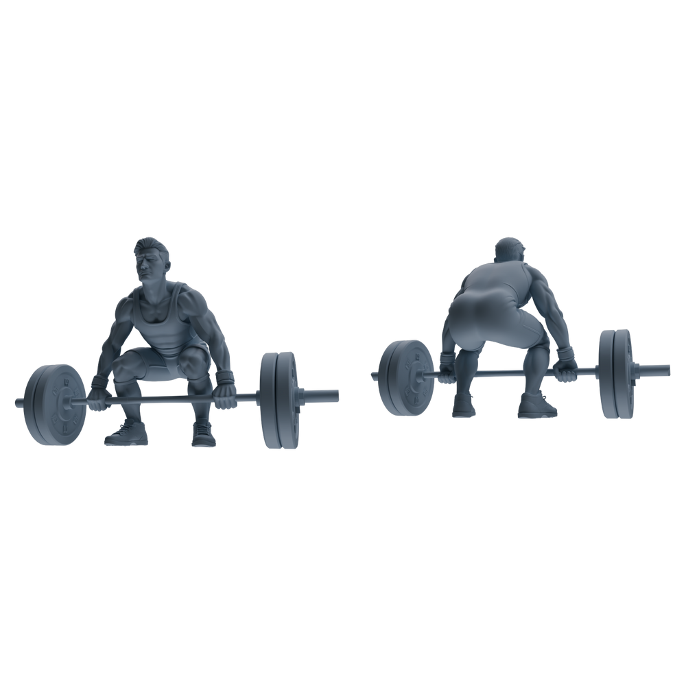 Detail view of MRY-SFW LYTR798 Weightlifting Fitness Figure Modern Model 6 pcs Miniature Car Diorama Figures Scene Props Accessories Resin Model