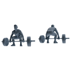 Detail view of MRY-SFW LYTR798 Weightlifting Fitness Figure Modern Model 6 pcs Miniature Car Diorama Figures Scene Props Accessories Resin Model
