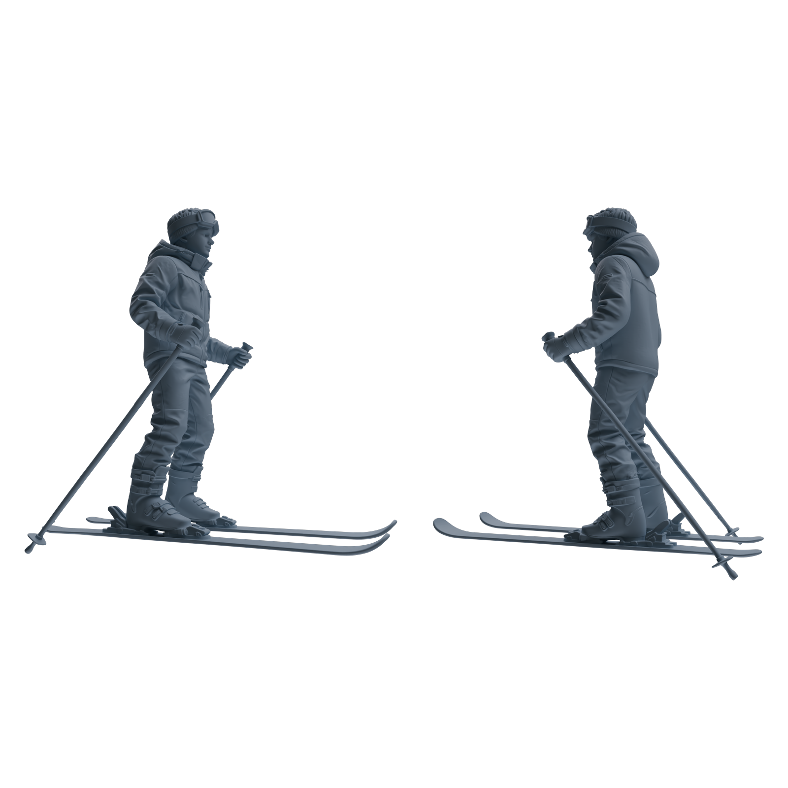 Detail view of MRY-SFW LYTR789 Ski Sports Figure Modern Model 4 pcs Miniature Car Diorama Figures Scene Props Accessories Resin Model