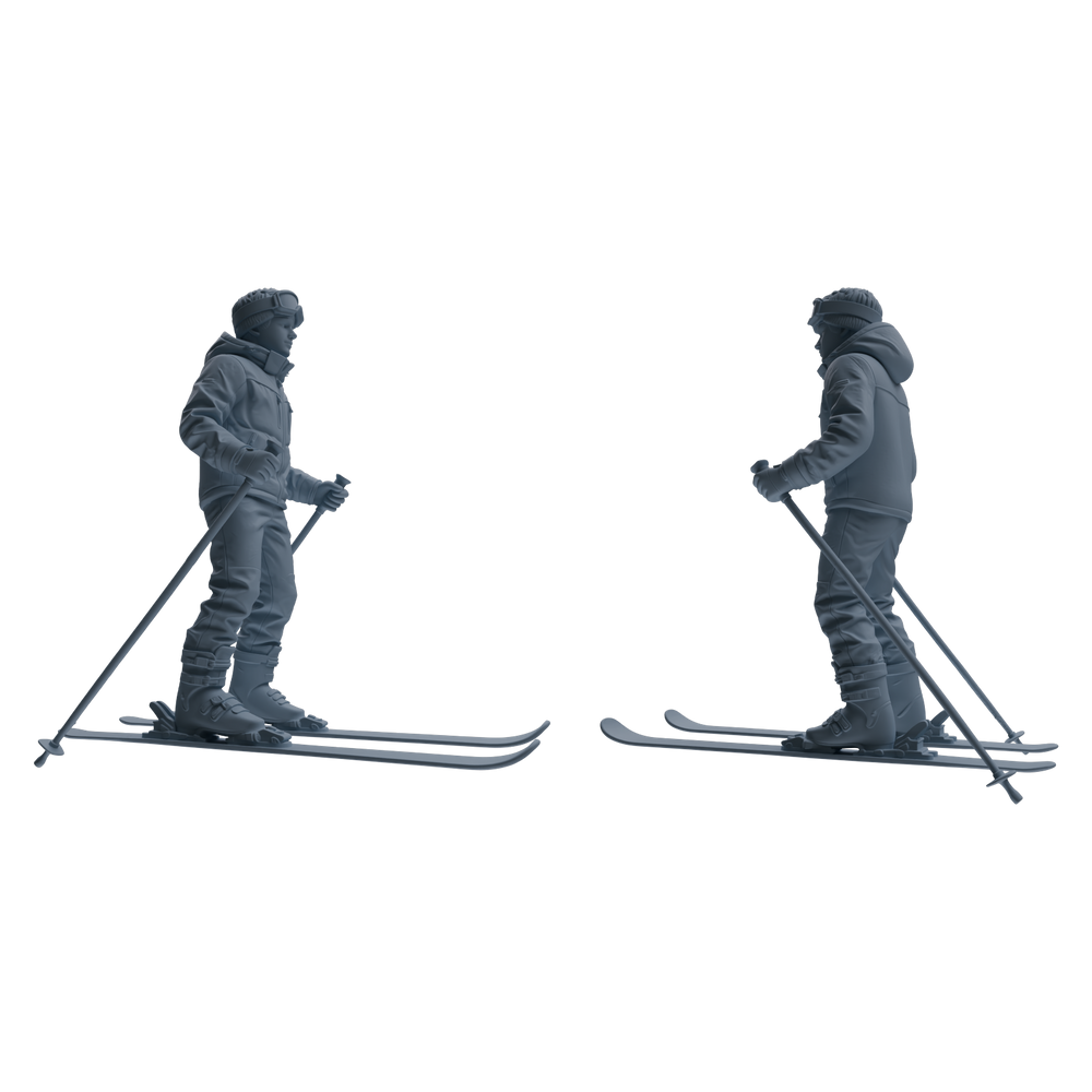 Detail view of MRY-SFW LYTR789 Ski Sports Figure Modern Model 4 pcs Miniature Car Diorama Figures Scene Props Accessories Resin Model