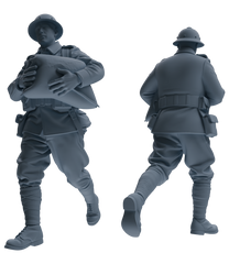 MRY-SFW SSTR189 Miniatures Soldier Model Kit WWI Engineer Soldier Pose Modern Model 3 pcs