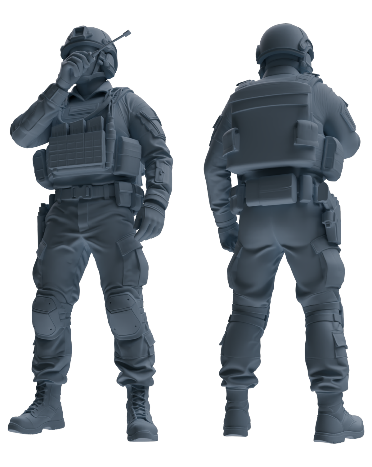 MRY-SFW SSTR191 Miniatures Soldier Model Kit Multi-Scenario Combat Soldier Pose Modern Model 5 pcs