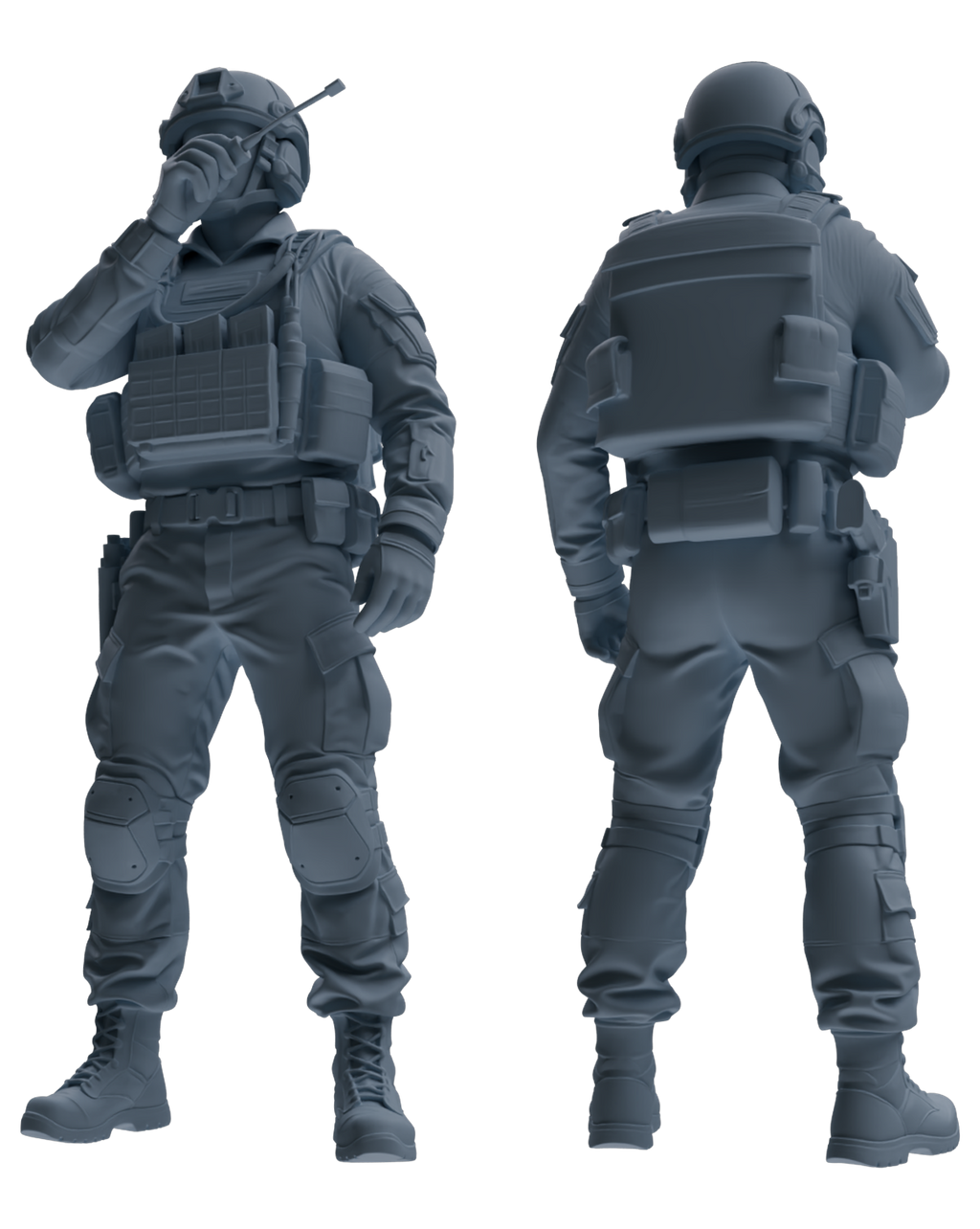MRY-SFW SSTR191 Miniatures Soldier Model Kit Multi-Scenario Combat Soldier Pose Modern Model 5 pcs