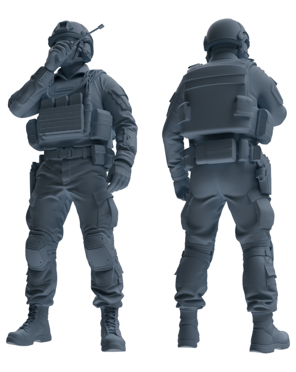 MRY-SFW SSTR191 Miniatures Soldier Model Kit Multi-Scenario Combat Soldier Pose Modern Model 5 pcs