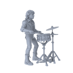 MRY-SFW LYTR573B Modern Rock Style Snare Drum Playing Male Single 3D Printed Resin Model Kit by SSMODEL