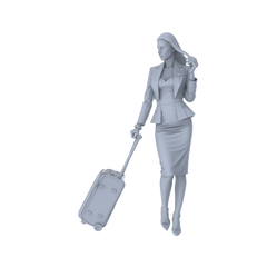 Detail view of MRY-SFW LYTR555 Modern Flight Attendants Pose Group of 6 Miniature Car Diorama Figures Scene Props Accessories Resin Model