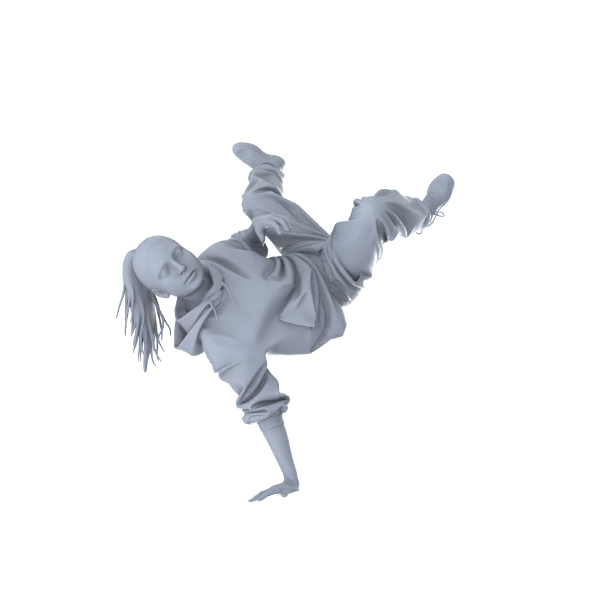 Detail view of MRY-SFW LYTR554 Modern Street Hip-hop Dancers Pose Group of 5 Miniature Car Diorama Figures Scene Props Accessories Resin Model