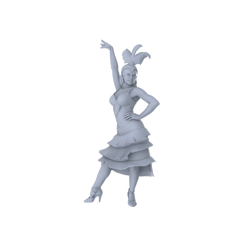 Detail view of MRY-SFW LYTR557 Modern Stage Latin Dancers Pose Group of 3 Miniature Car Diorama Figures Scene Props Accessories Resin Model