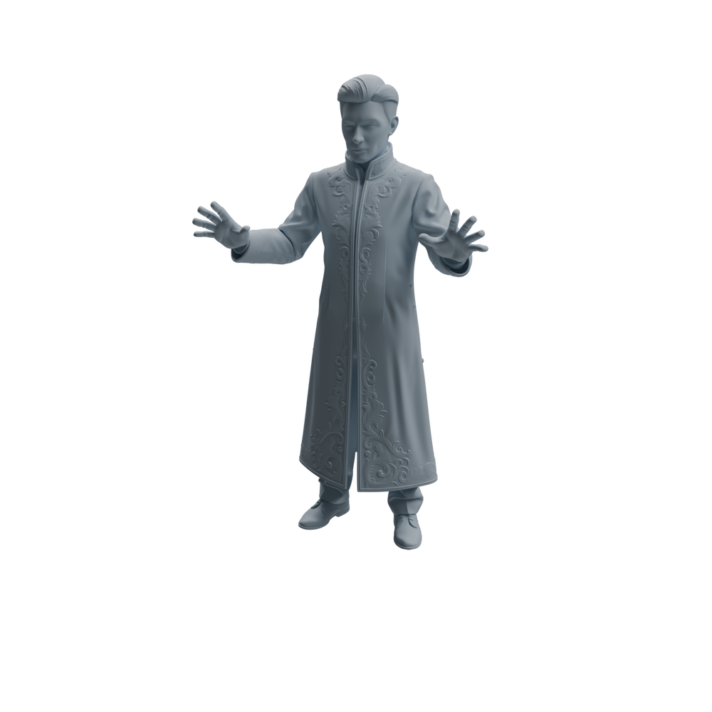 Detail view of MRY-SFW LYTR1050 Magician Performance Pose Character Modern Model 3 pcs Model
