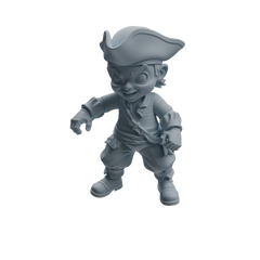 Detail view of MRY-SFW LYTR1089 Chibi Pirate Character Modern Model 4 pcs Model
