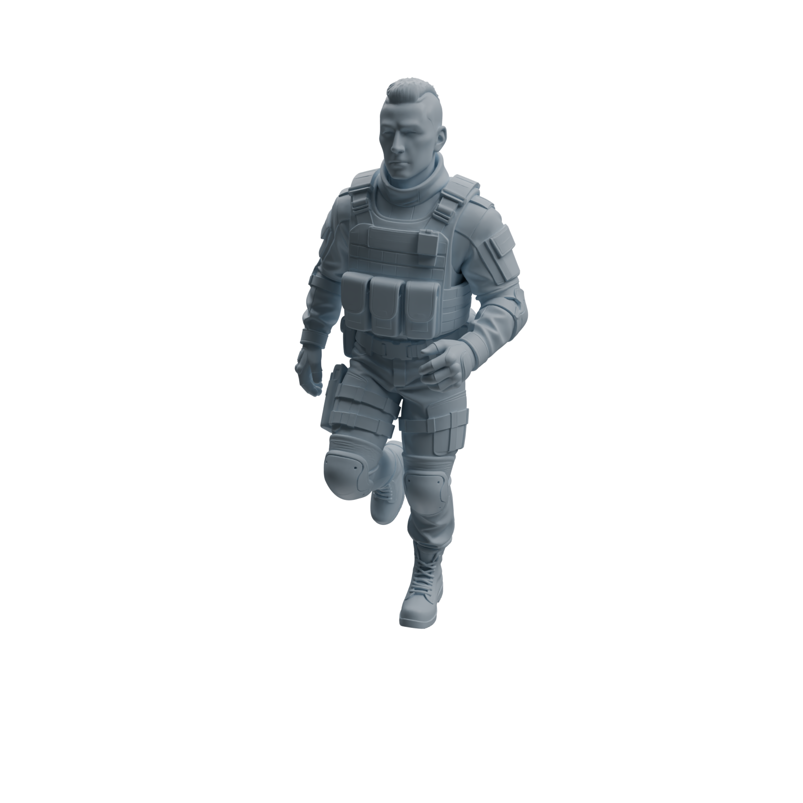 Detail view of MRY-SFW LYTR953 Combat Stance SWAT Officer Character Modern Model 4 pcs Model