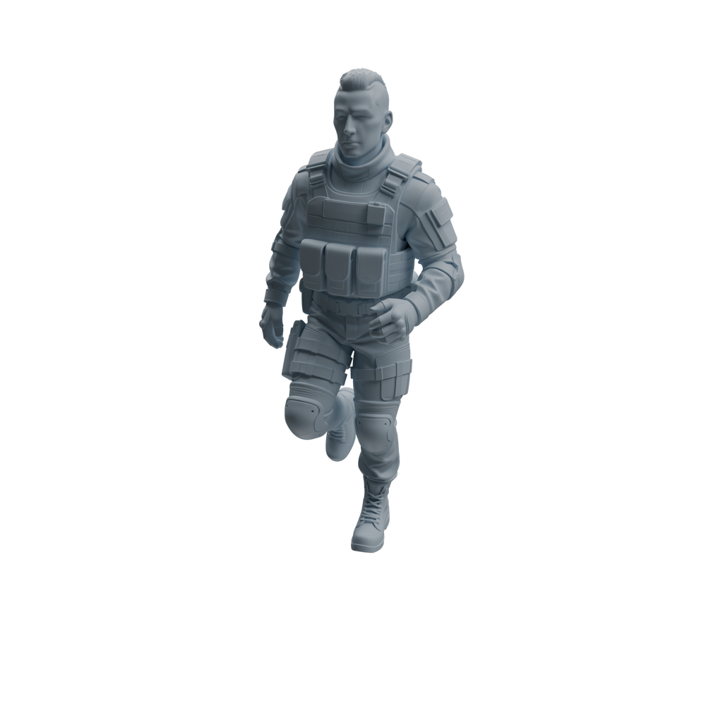 Detail view of MRY-SFW LYTR953 Combat Stance SWAT Officer Character Modern Model 4 pcs Model