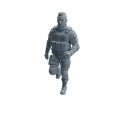 Detail view of MRY-SFW LYTR953 Combat Stance SWAT Officer Character Modern Model 4 pcs Model