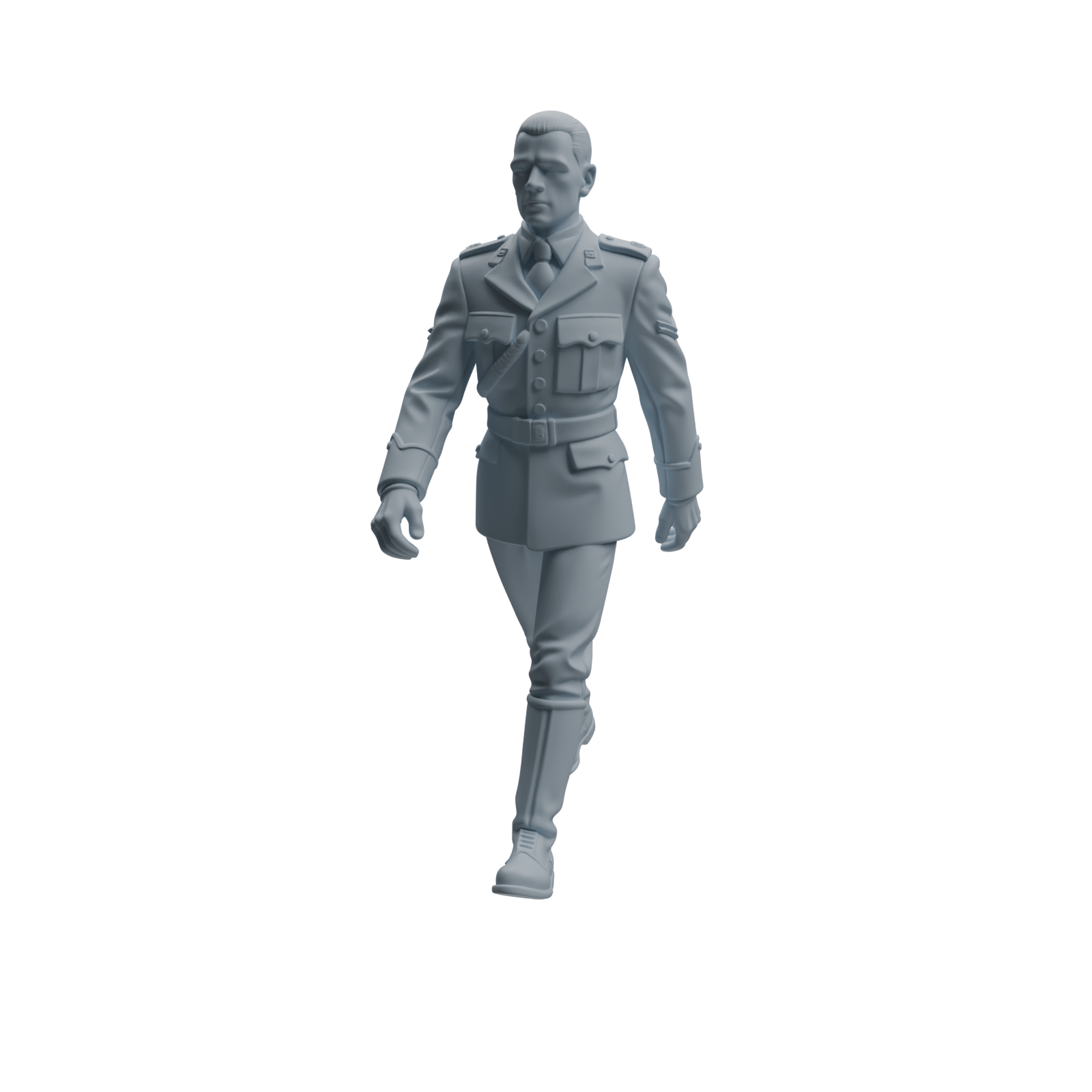 Detail view of MRY-SFW LYTR947 Military Officer Man Character Modern Model 4 pcs Model