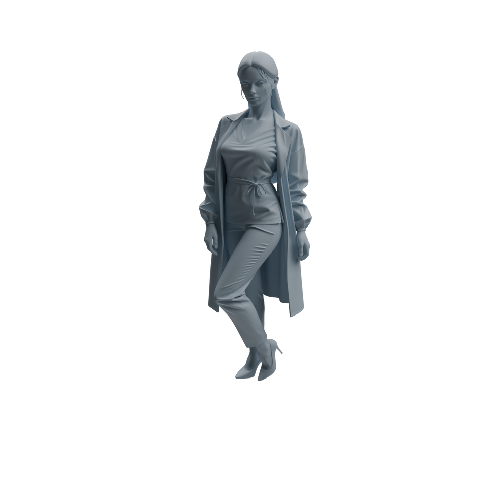 Detail view of MRY-SFW LYTR999 Professional Female Doctor Character Modern Model 4 pcs Model