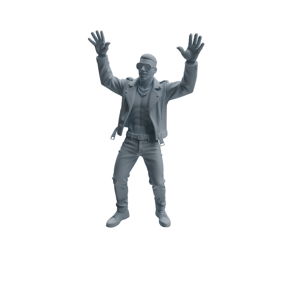 Detail view of MRY-SFW LYTR927 Nightclub Dancer Man Character Modern Model 4 pcs Model
