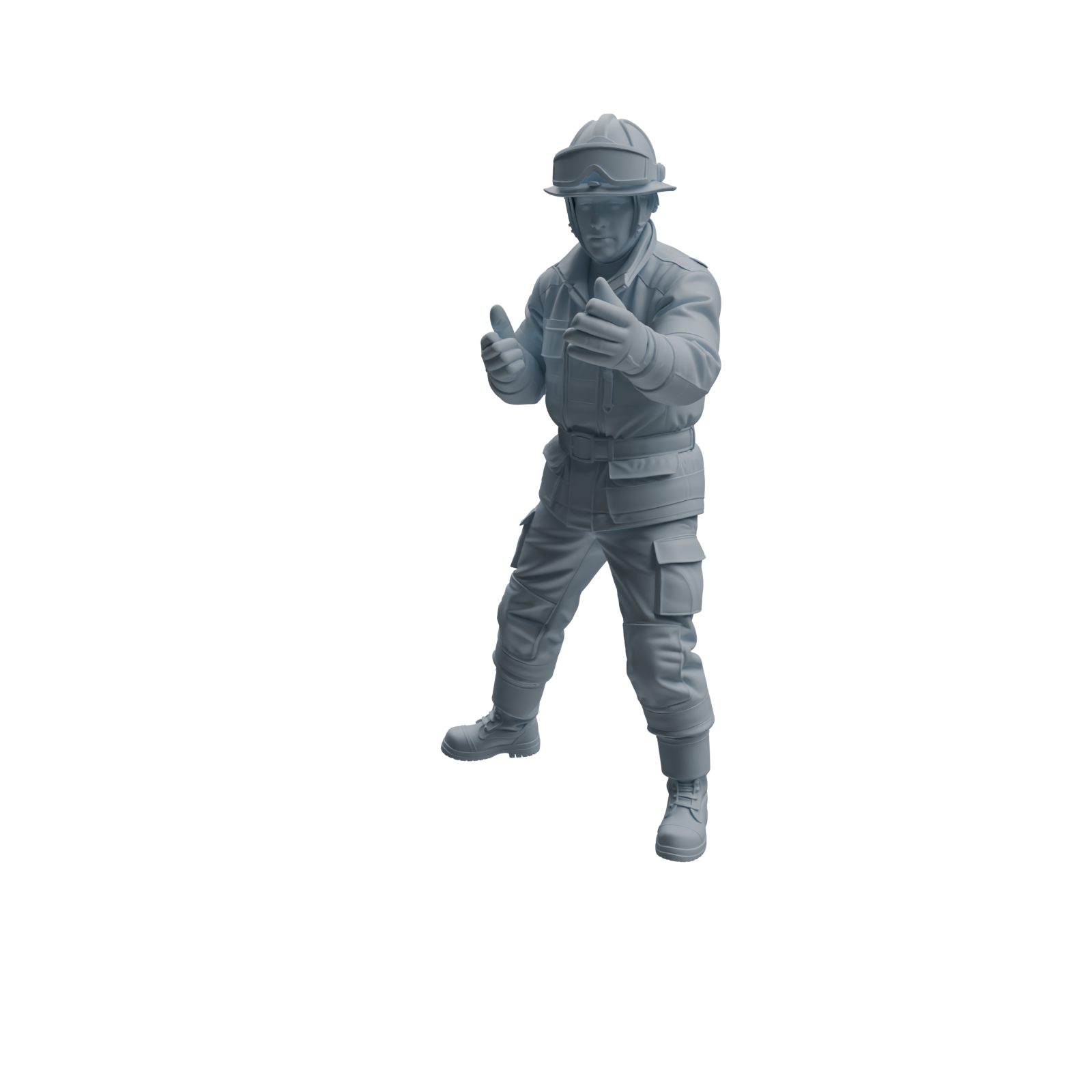 Detail view of MRY-SFW LYTR1063 Firefighter Action Pose Character Modern Model 4 pcs Model