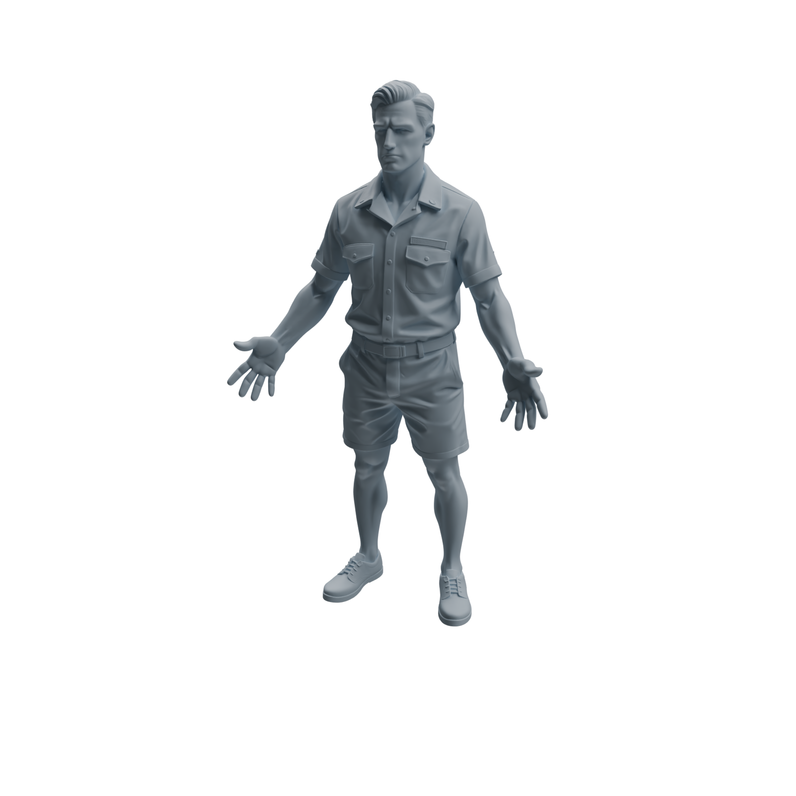 Detail view of MRY-SFW LYTR1010 Male Lifeguard in Different Poses Character Modern Model 3 pcs Model