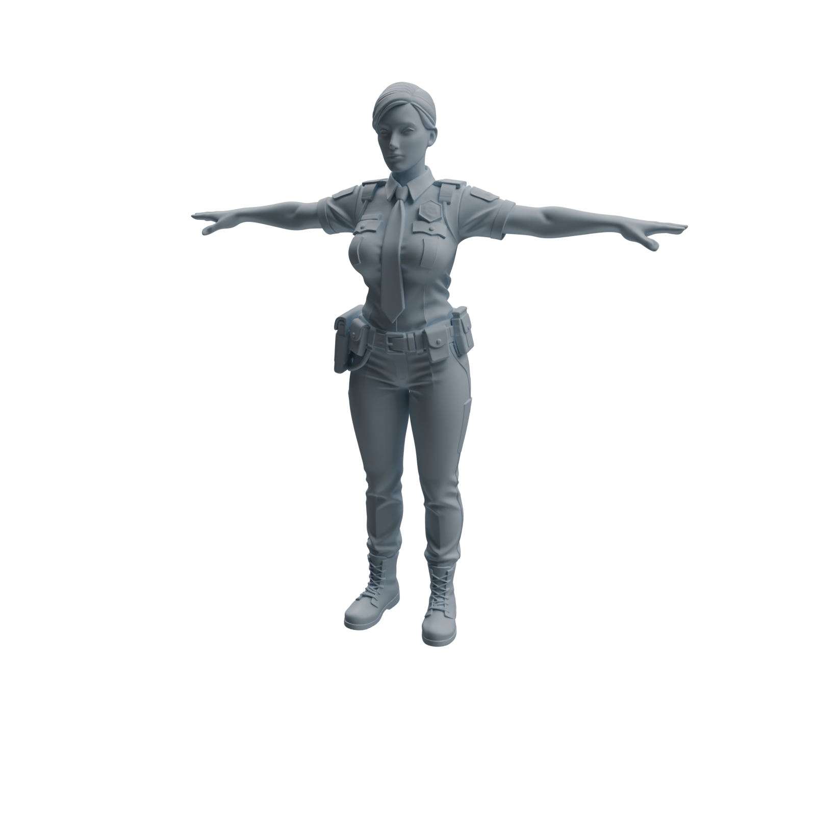 Detail view of MRY-SFW LYTR957 Multi-Style Female Police Officer Character Modern Model 3 pcs Model