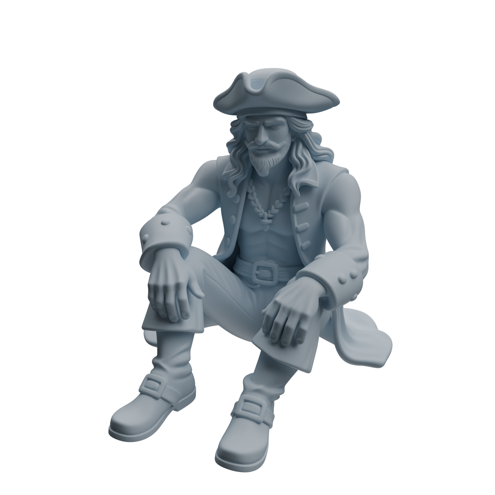Detail view of MRY-SFW LYTR1092 Realistic Pirate Character Modern Model 3 pcs Model