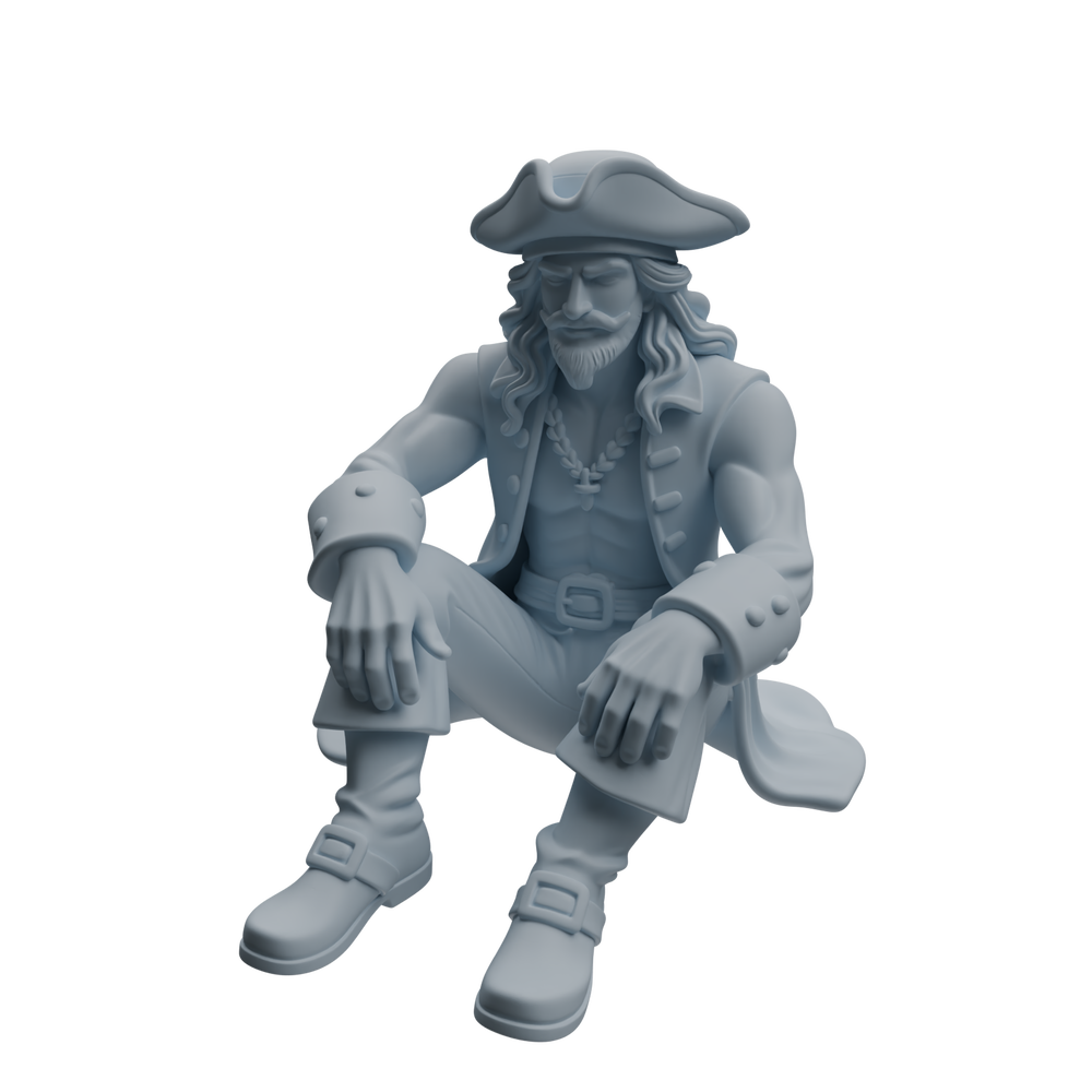 Detail view of MRY-SFW LYTR1092 Realistic Pirate Character Modern Model 3 pcs Model