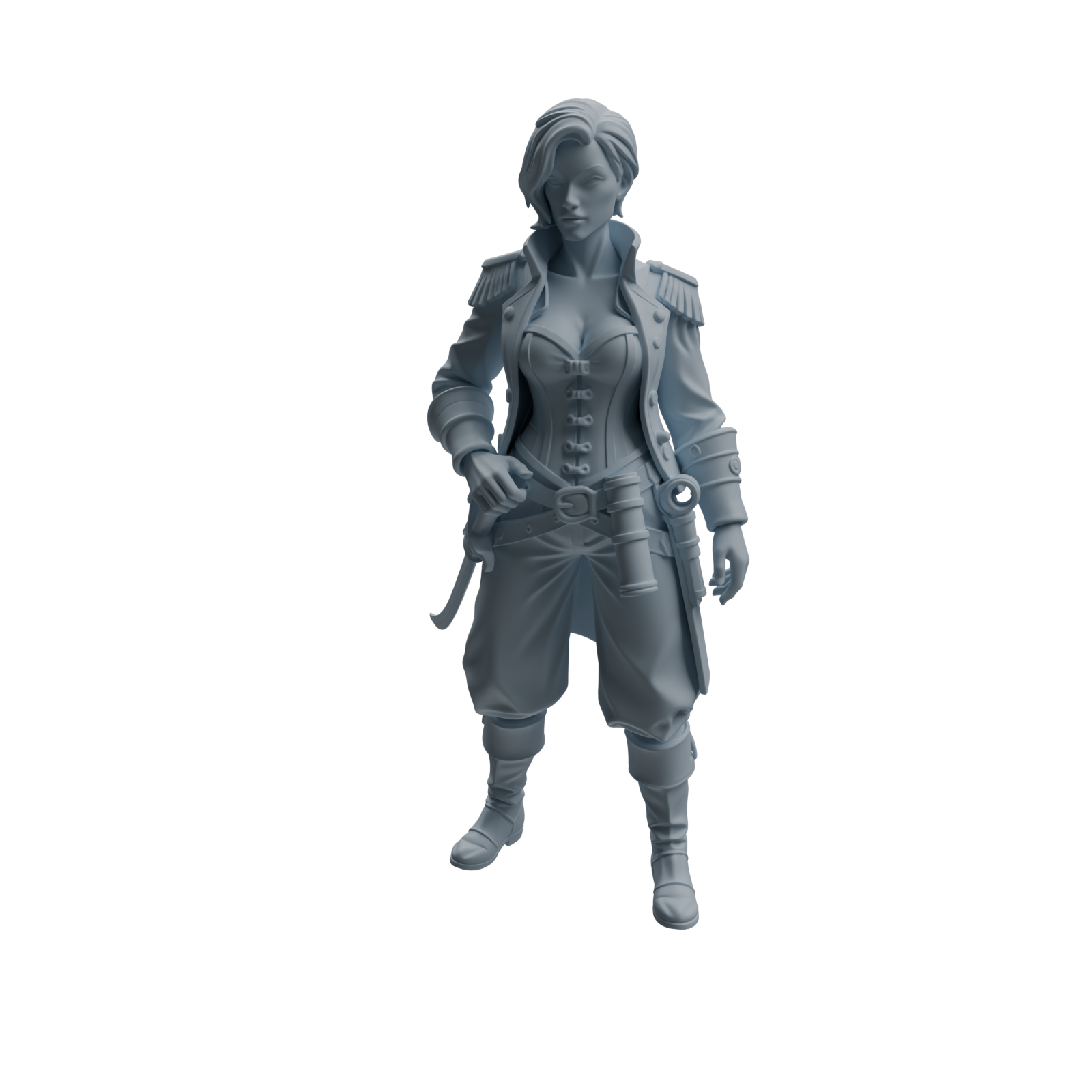 Detail view of MRY-SFW LYTR1095 Multi-pose Female Pirate Character Modern Model 4 pcs Model
