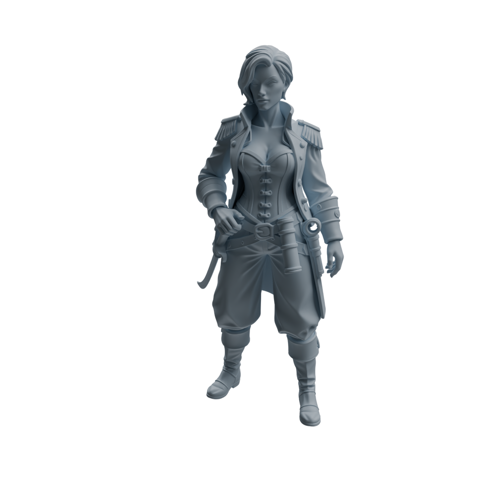 Detail view of MRY-SFW LYTR1095 Multi-pose Female Pirate Character Modern Model 4 pcs Model