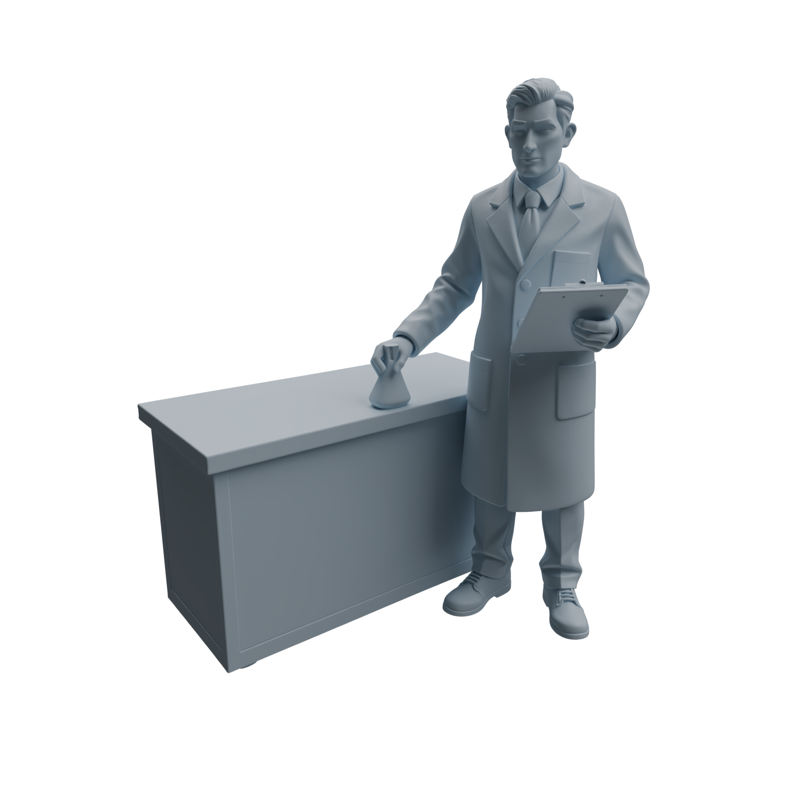 Detail view of MRY-SFW LYTR964 Lab Instructor Teacher Character Modern Model 4 pcs Model