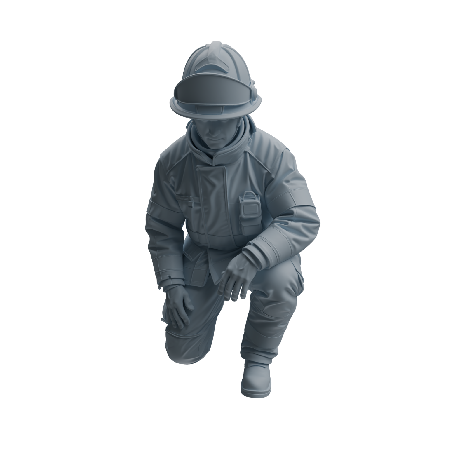 Detail view of MRY-SFW LYTR1062 Firefighter Occupation Pose Character Modern Model 4 pcs Model