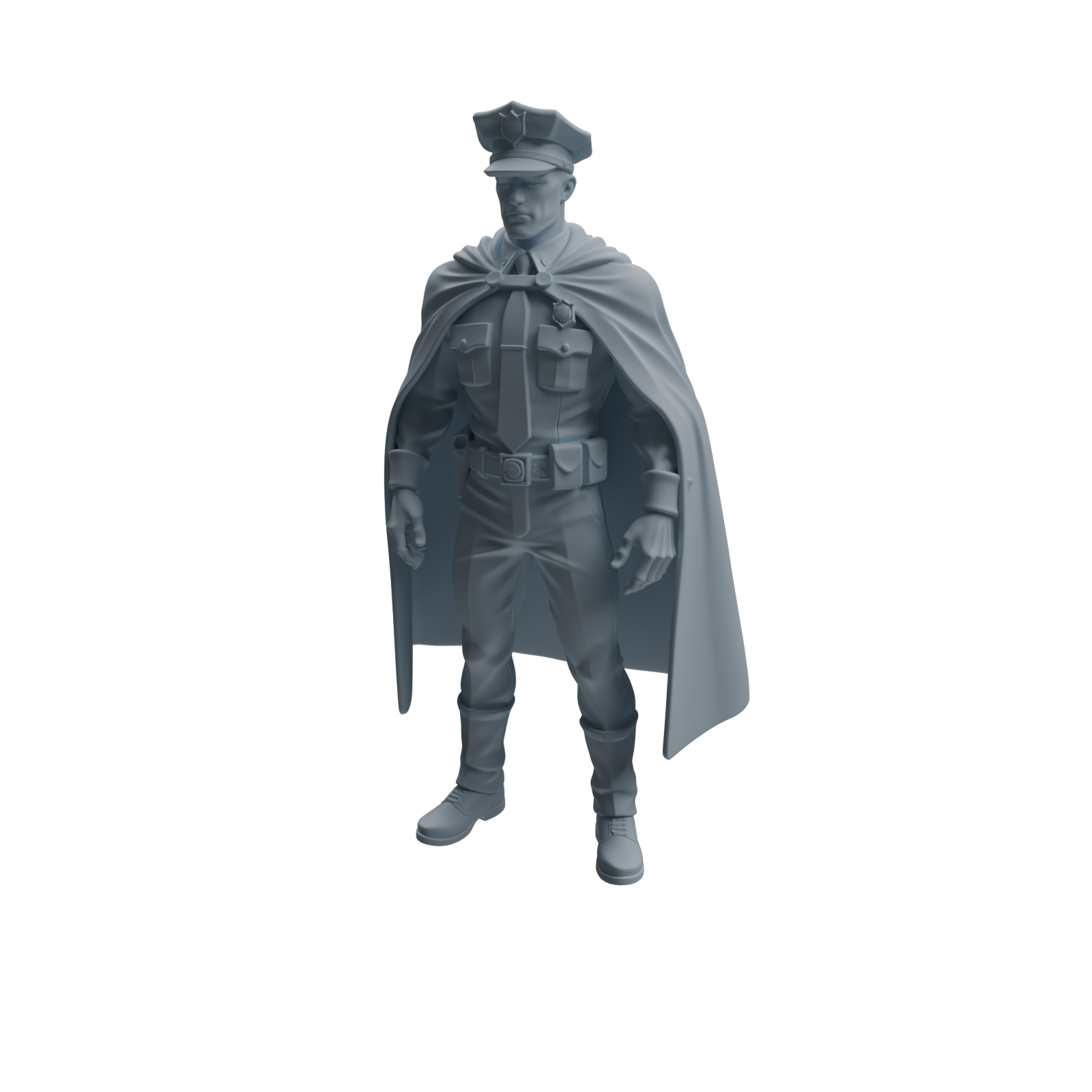 Detail view of MRY-SFW LYTR949 Cape Uniform Man Character Modern Model 4 pcs Model