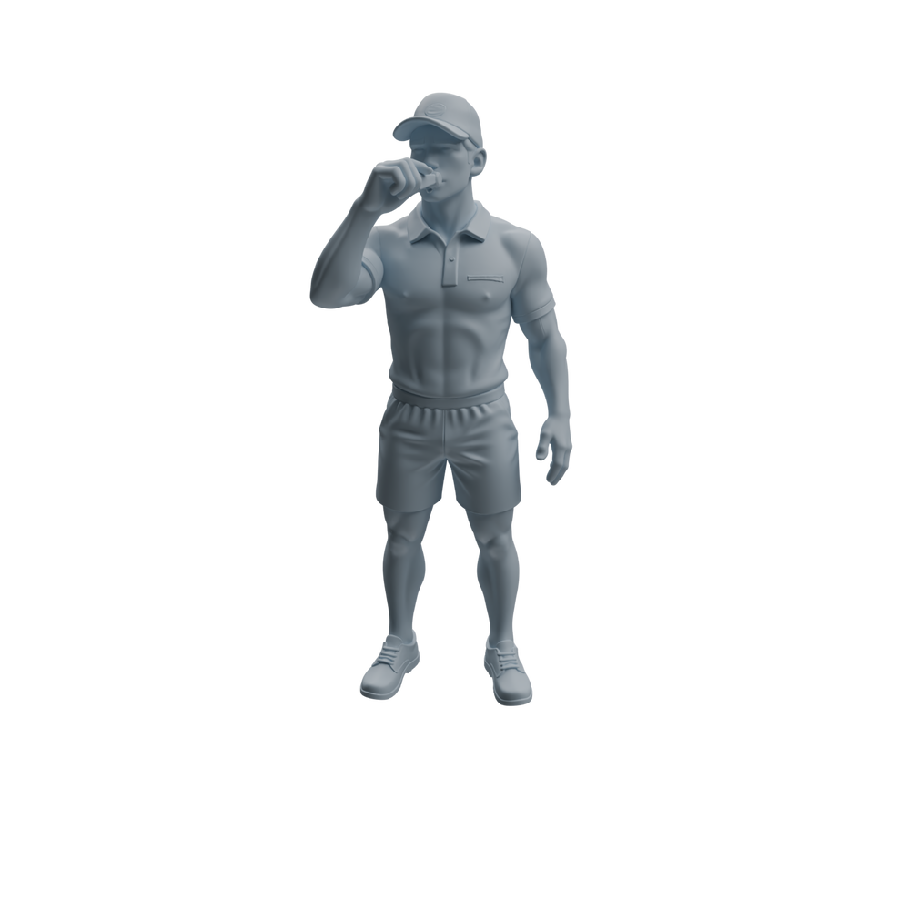 Detail view of MRY-SFW LYTR1011 Male Lifeguard with Lifebuoy Character Modern Model 3 pcs Model
