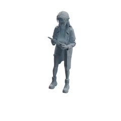 Detail view of MRY-SFW LYTR1003 Female Doctor with Medical Folder Character Modern Model 4 pcs Model