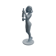 Detail view of MRY-SFW LYTR933 Bar Bartender Woman Character Modern Model 4 pcs Model