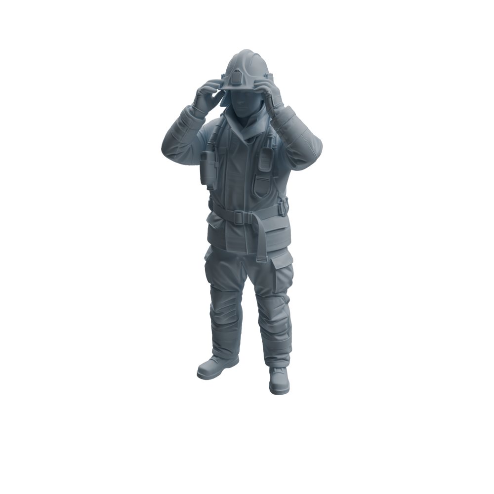 Detail view of MRY-SFW LYTR1061 Firefighter Character Modern Model 4 pcs Model