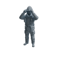 Detail view of MRY-SFW LYTR1061 Firefighter Character Modern Model 4 pcs Model