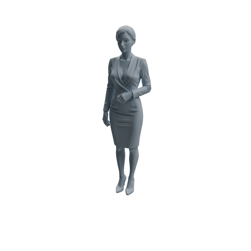 Detail view of MRY-SFW LYTR973 Business Workplace Woman Character Modern Model 4 pcs Model