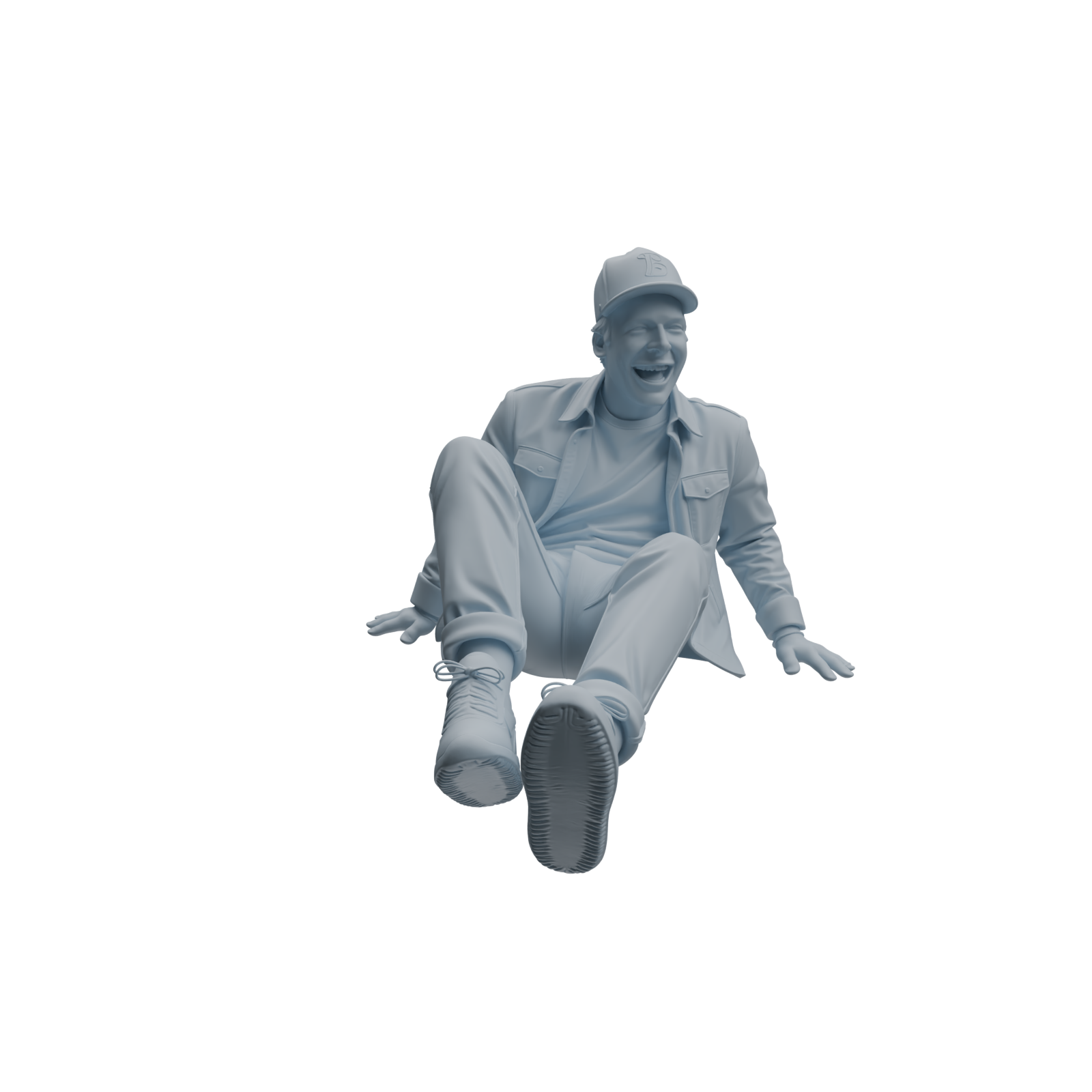 Detail view of MRY-SFW LYTR1033 Joyful Interactive Male Character Modern Model 3 pcs Model