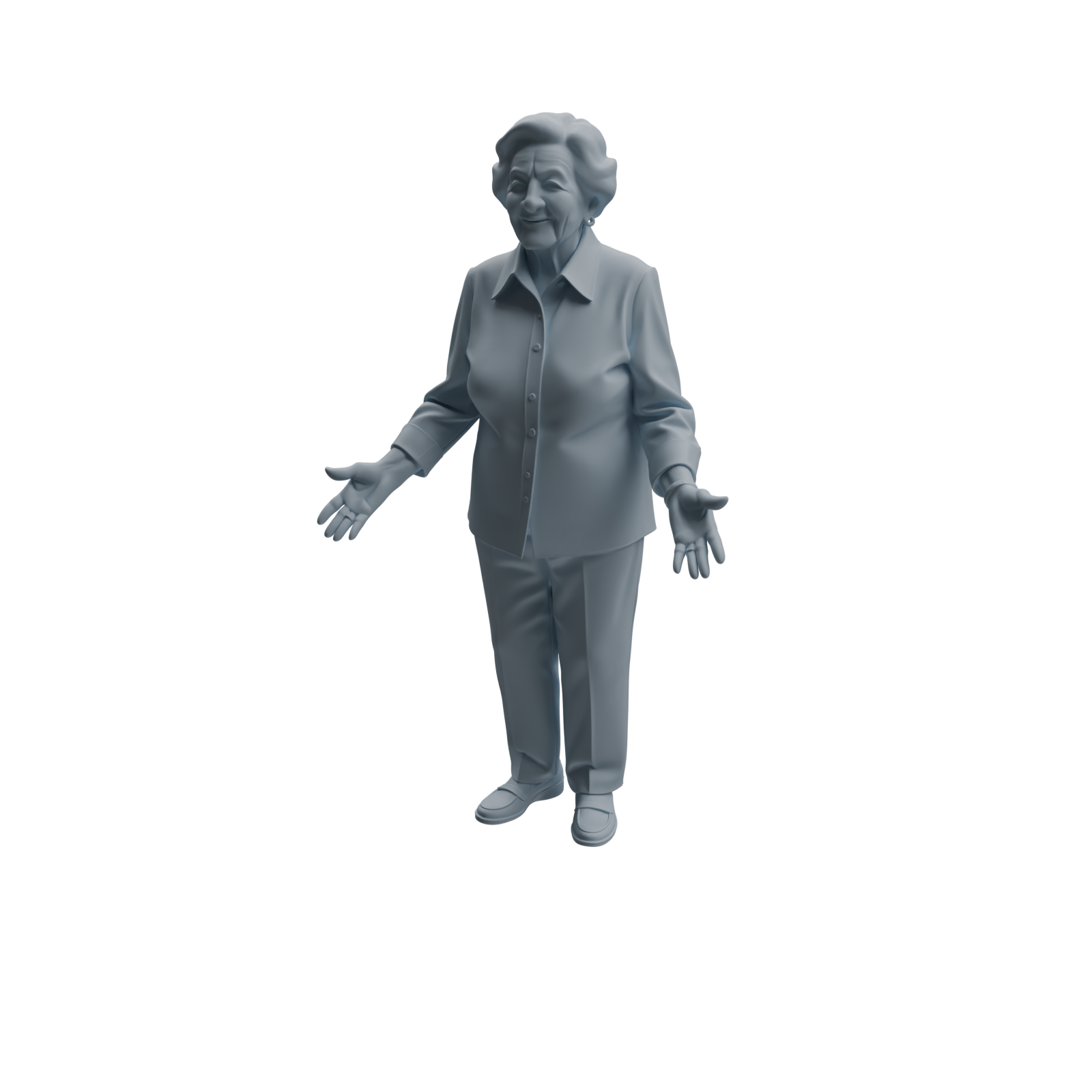Detail view of MRY-SFW LYTR1038 Daily Interactive Elderly Character Modern Model 4 pcs Model
