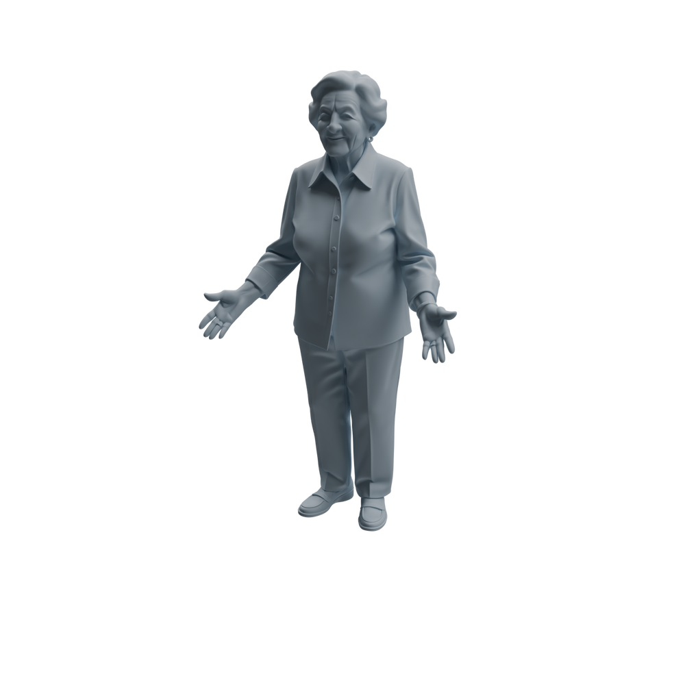 Detail view of MRY-SFW LYTR1038 Daily Interactive Elderly Character Modern Model 4 pcs Model