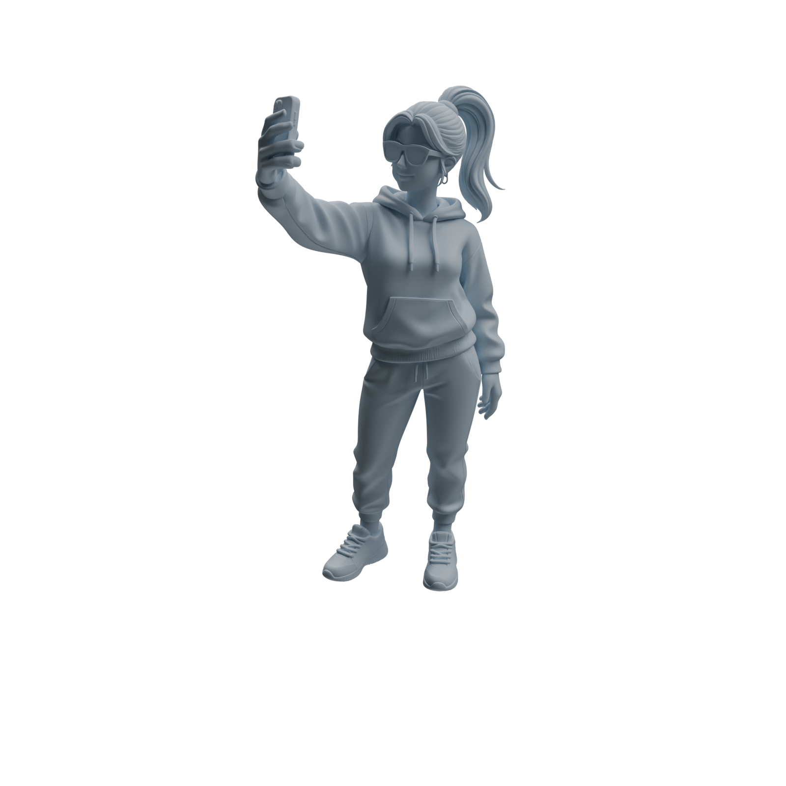 Detail view of MRY-SFW LYTR1025 Outdoor Selfie Casual Female Character Modern Model 3 pcs Model