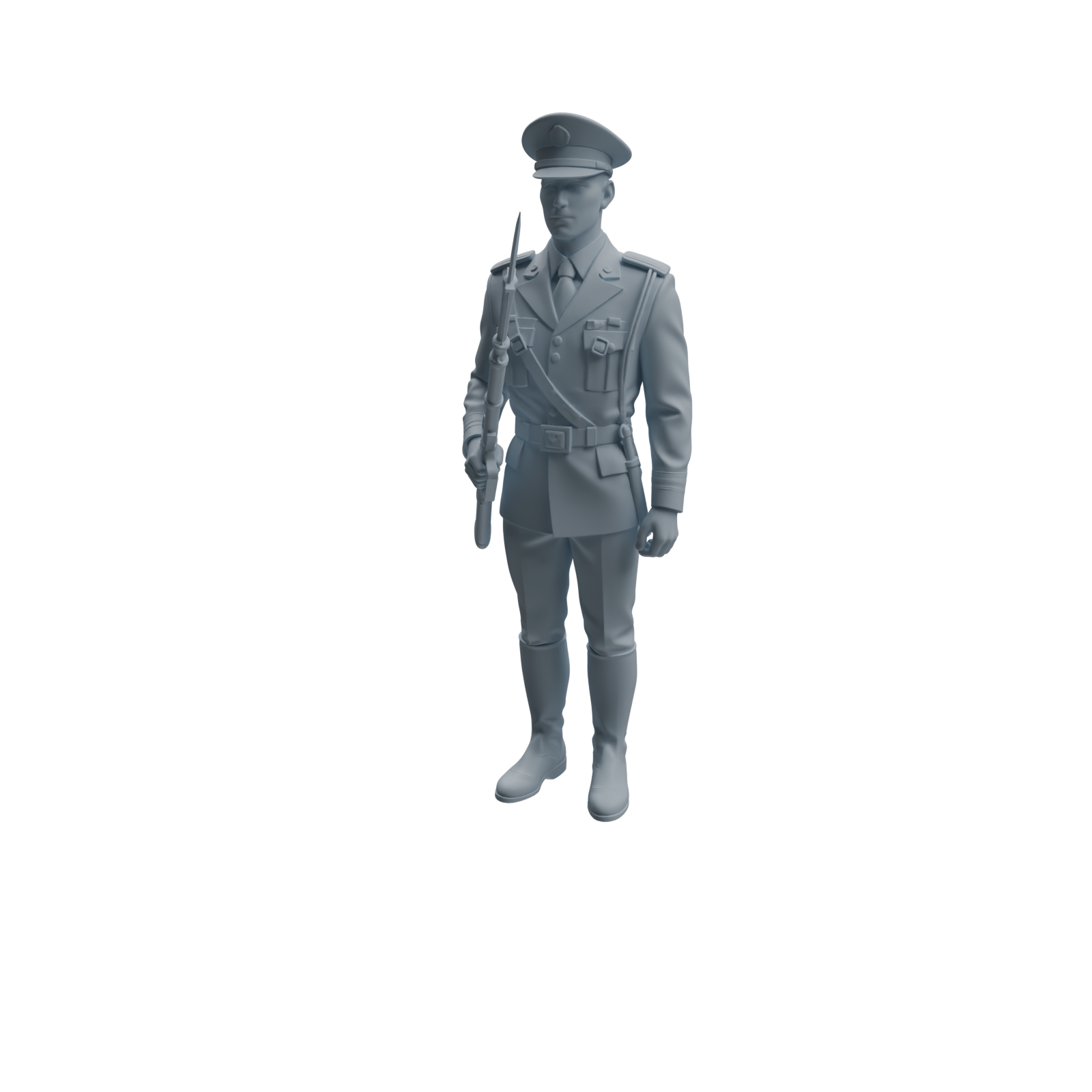 Detail view of MRY-SFW LYTR946 Uniformed Soldier Man Character Modern Model 4 pcs Model