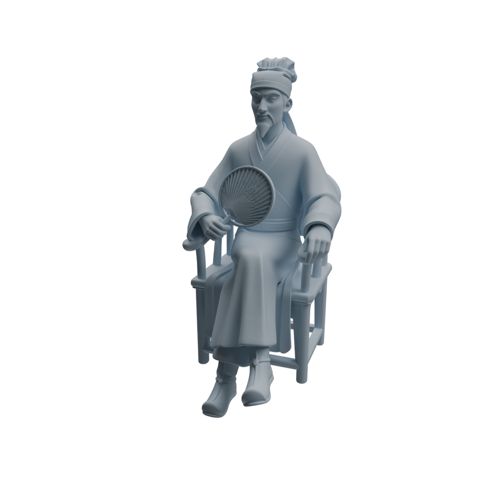 Detail view of MRY-SFW LYTR979 Ancient Literati Gentleman Character Modern Model 3 pcs Model