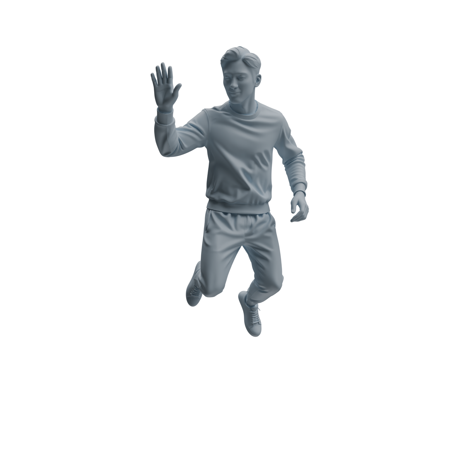 Detail view of MRY-SFW LYTR1059 Jumping & Waving Character Modern Model 3 pcs Model