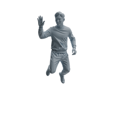 Detail view of MRY-SFW LYTR1059 Jumping & Waving Character Modern Model 3 pcs Model