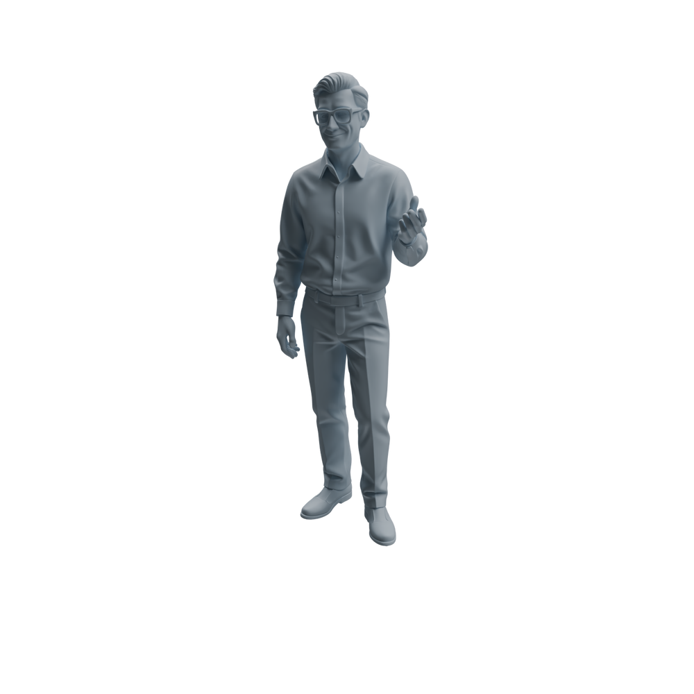 Detail view of MRY-SFW LYTR963 Workplace Speaker Lecturer Character Modern Model 4 pcs Model
