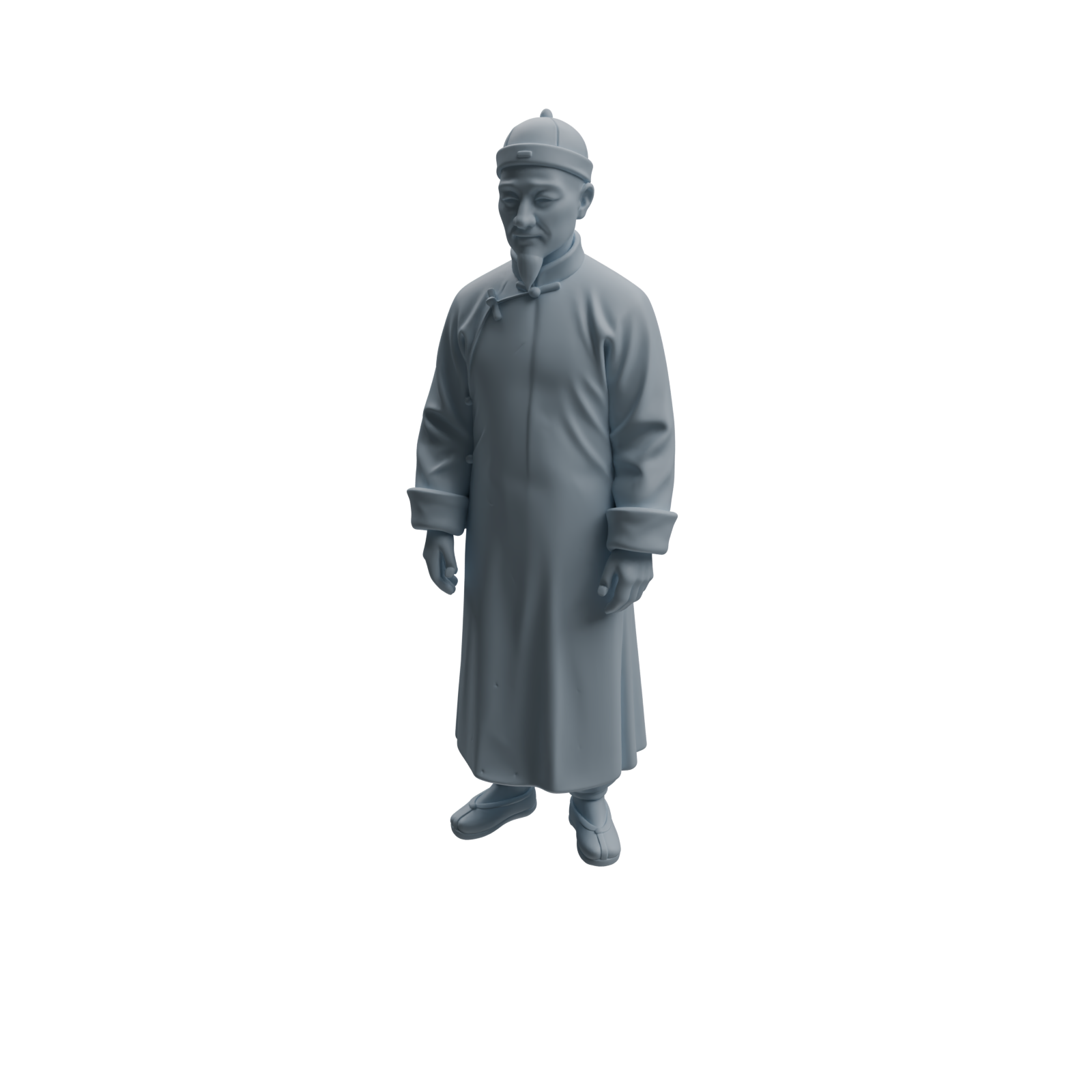 Detail view of MRY-SFW LYTR987 Late Qing-Early Republic Teahouse Owner Character Modern Model 4 pcs Model