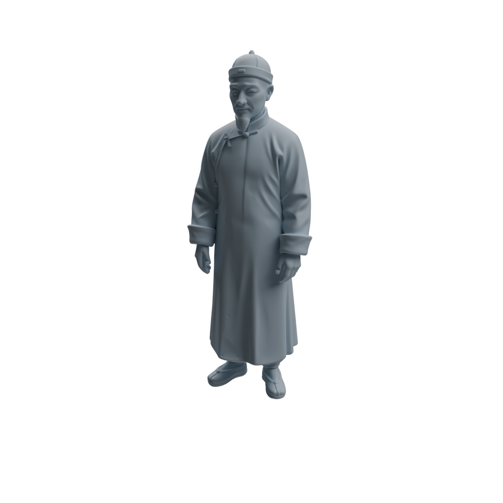 Detail view of MRY-SFW LYTR987 Late Qing-Early Republic Teahouse Owner Character Modern Model 4 pcs Model
