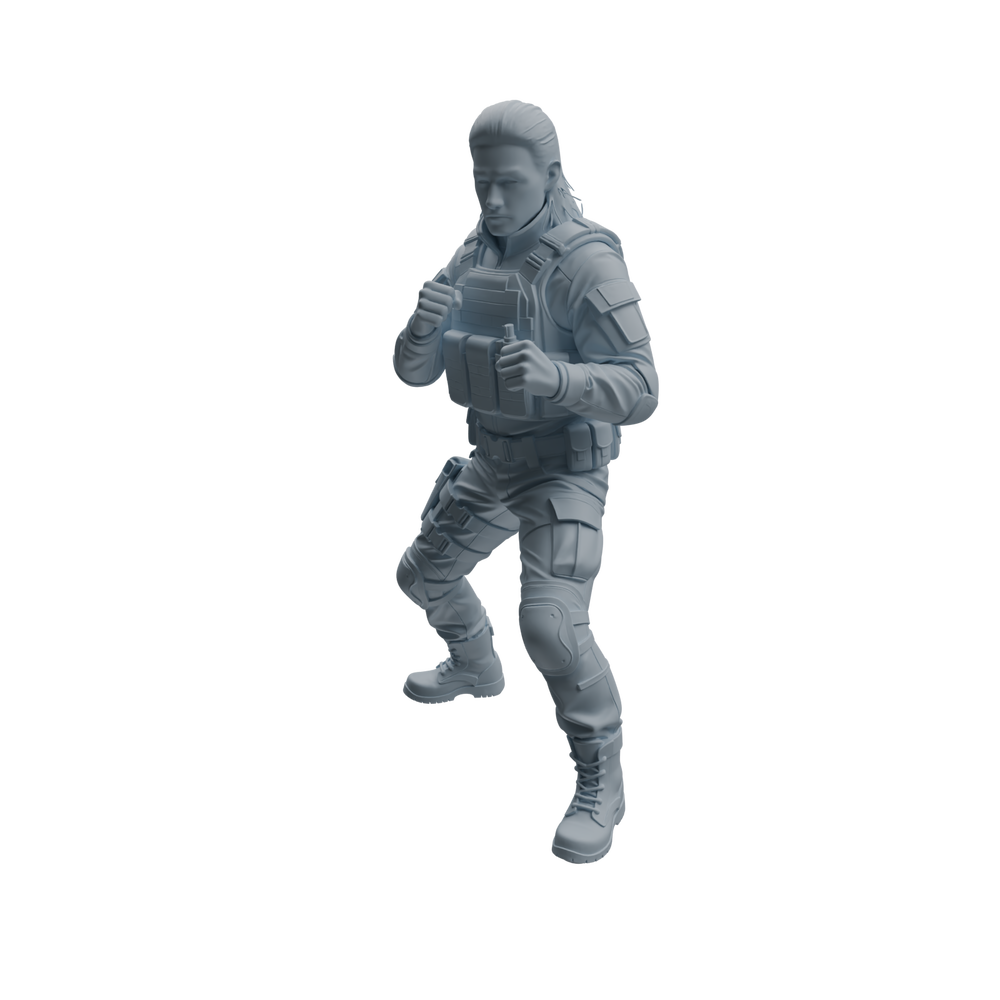 Detail view of MRY-SFW LYTR952 Tactical Gear Man Character Modern Model 4 pcs Model