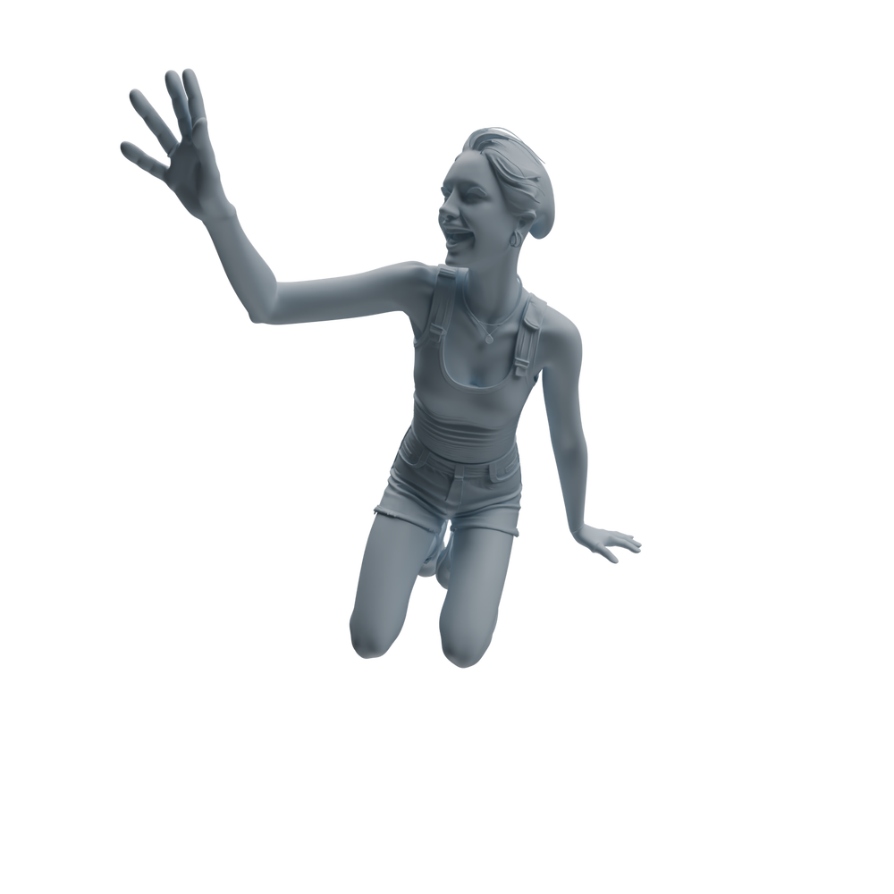 Detail view of MRY-SFW LYTR1042 Joyful Interactive Female Character Modern Model 4 pcs Model
