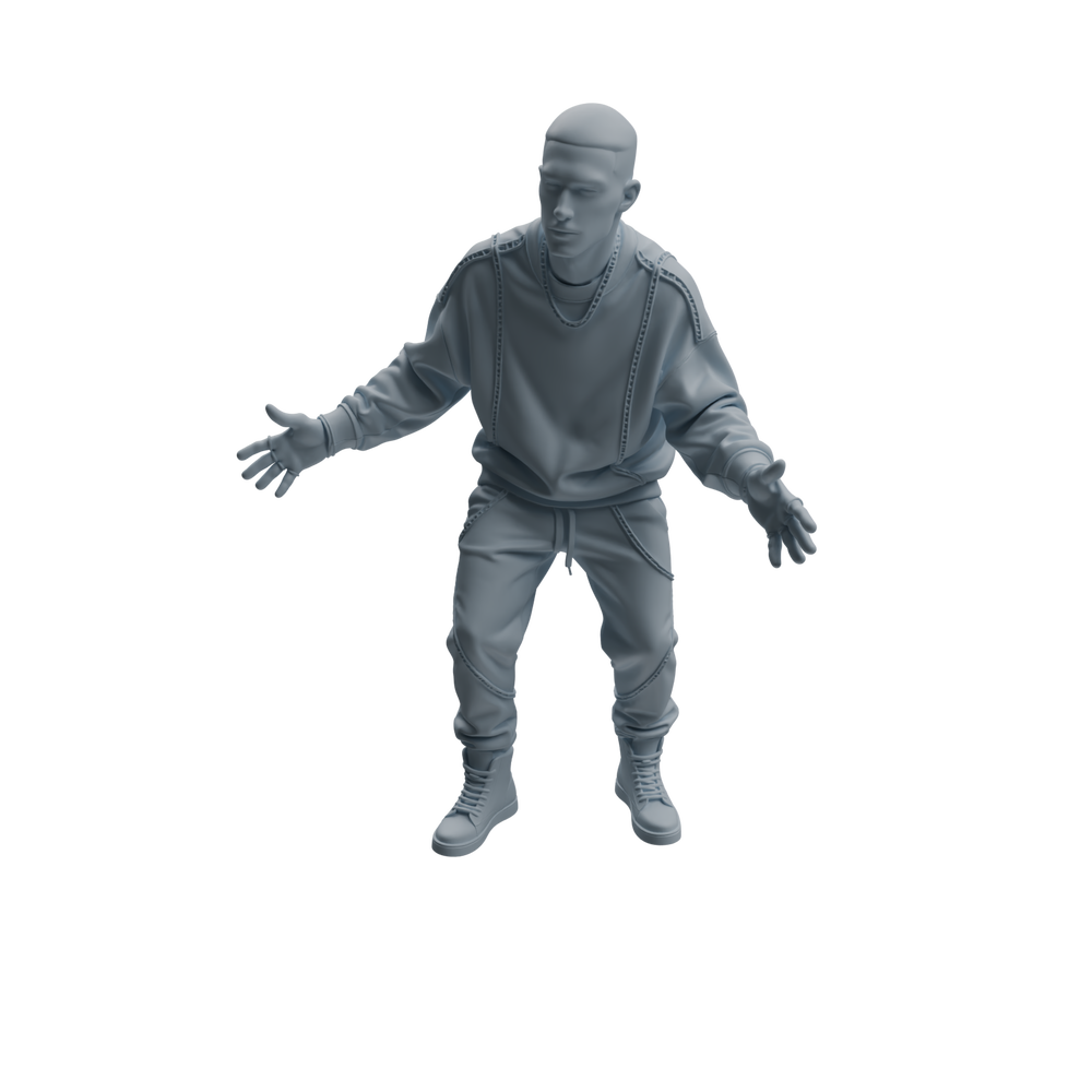 Detail view of MRY-SFW LYTR926 Nightclub Style Man Character Modern Model 4 pcs Model